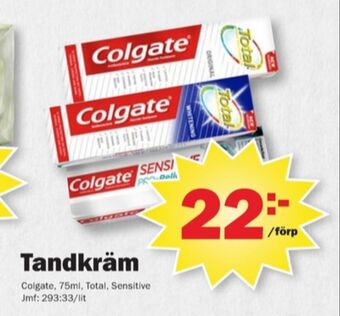 Pekås Colgate tandkräm erbjuda