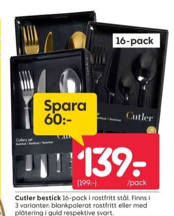 Rusta Cutler bestick erbjuda