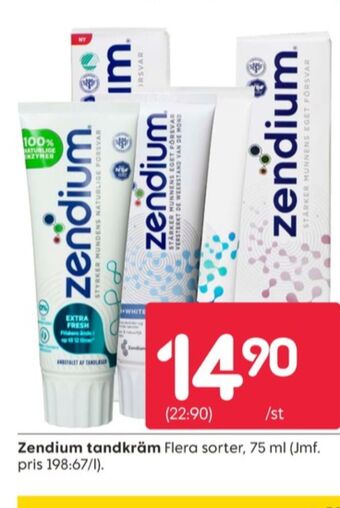 Rusta Zendium tandkräm erbjuda