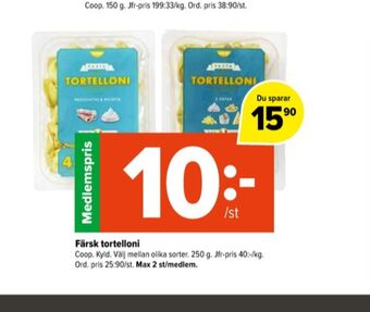 Coop Extra Coop pasta erbjuda