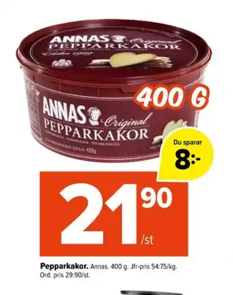 Coop Extra Annas pepparkakor erbjuda
