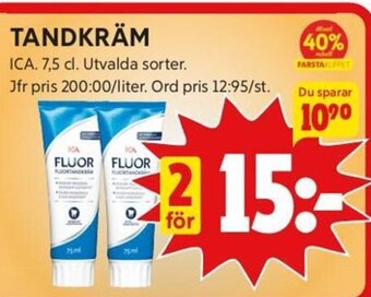 ICA Kvantum Tandkräm erbjuda