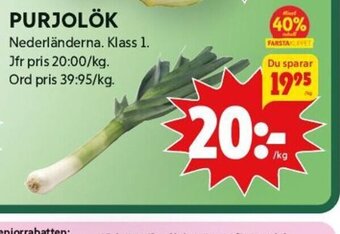 ICA Kvantum Purjolök erbjuda