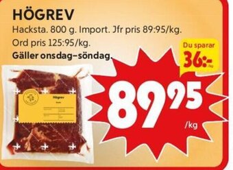 ICA Kvantum Högrev erbjuda