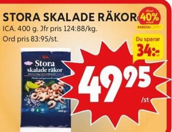 ICA Kvantum Stora Skalade Räkor erbjuda