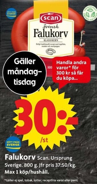 ICA Supermarket Falukorv erbjuda