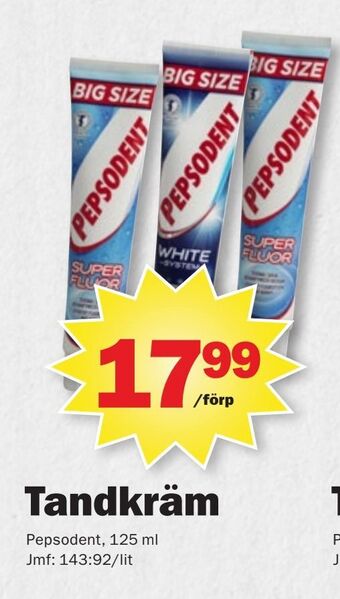 Pekås Tandkräm erbjuda