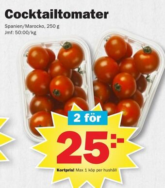 Pekås Cocktailtomater erbjuda