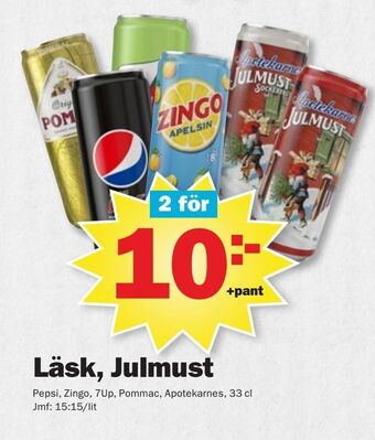 Pekås Läsk, julmust erbjuda