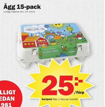 Pekås Ägg 15-pack erbjuda