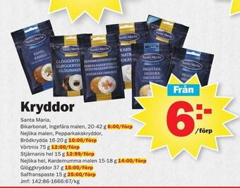 Pekås Kryddor erbjuda
