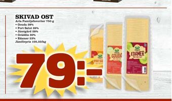 Supergrossen Skivad ost erbjuda