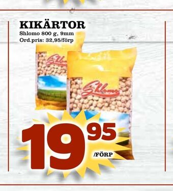 Supergrossen Kikärtor erbjuda