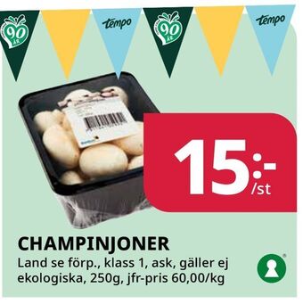 Tempo Champinjoner erbjuda
