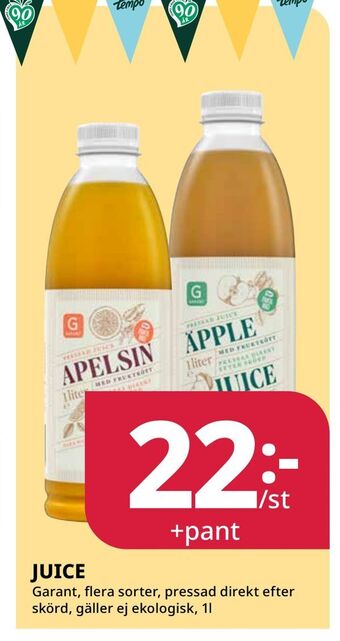 Tempo Juice erbjuda