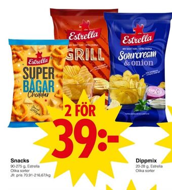 Matöppet Estrella chips erbjuda