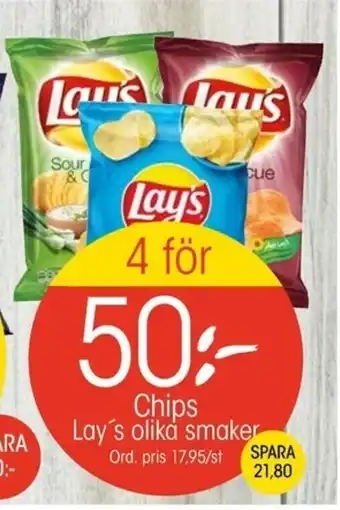 EKO Lay's Olika Smaker Chips erbjuda