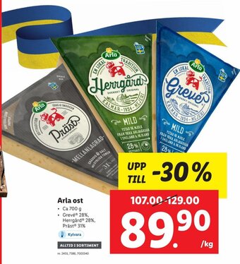 Lidl Arla Ost erbjuda