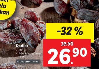 Lidl Dadlar erbjuda