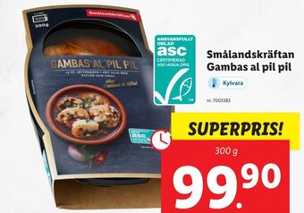 Lidl Smålandskräftan Gambas al Pil Pil erbjuda
