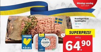 Lidl Kronfågel Färsk Kycklingfärs erbjuda
