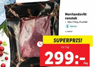 Norrlandsvilt Renstek