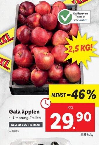 Lidl Gala Äpplen erbjuda