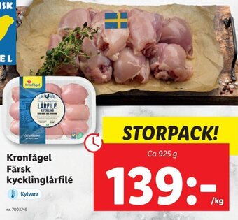 Lidl Kronfågel Färsk Kycklinglårfile erbjuda