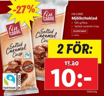 Lidl Mjölkchoklad erbjuda