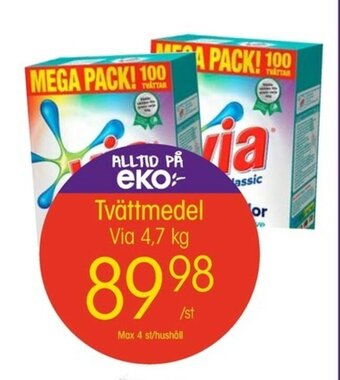 EKO Via Tvättmedel 4,7kg erbjuda