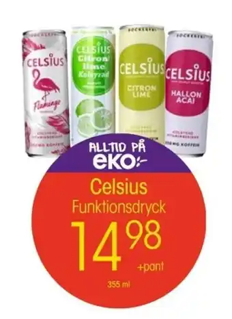 EKO Celsius Funktionsdryck 355ml erbjuda