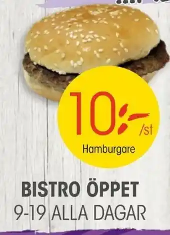 EKO Hamburgare Bistro Öppet 9-19 Alla Dagar erbjuda