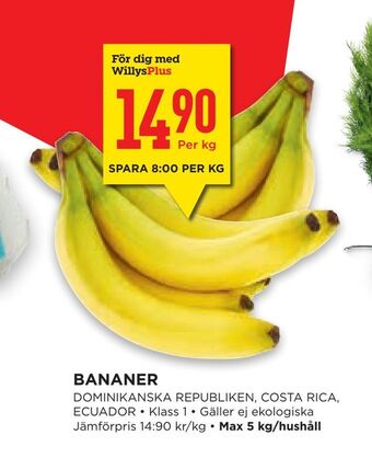 Willys Hemma Bananer erbjuda