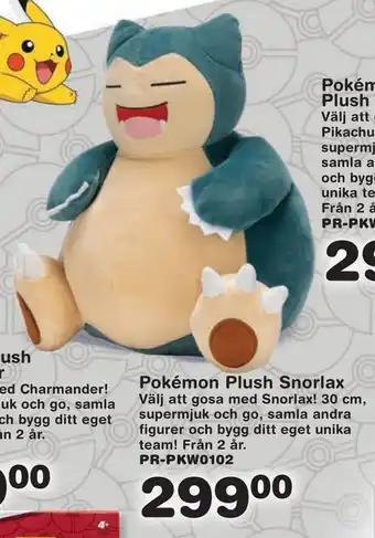 Lekextra Pokémon plush snorlax erbjuda