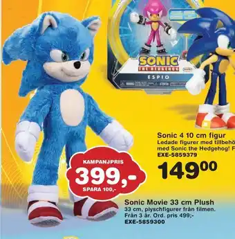 Sonic movie 33 cm plush
