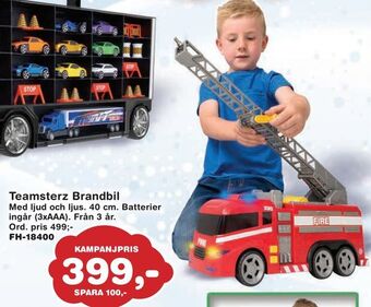 Lekextra Teamsterz brandbil erbjuda