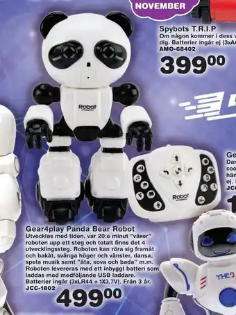 Lekextra Gear4play panda bear robot erbjuda