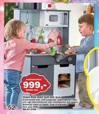 Lekextra Hape kök med ljud och ljus erbjuda