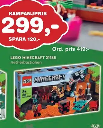 Lekextra Lego minecraft 21185 erbjuda