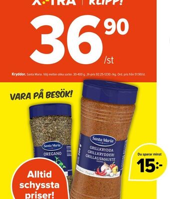 Coop Extra Kryddor erbjuda