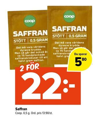 Coop Extra Saffran erbjuda