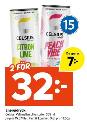 Coop Extra Energidryck erbjuda