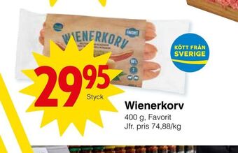 Matöppet Wienerkorv erbjuda