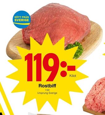 Matöppet Rostbiff erbjuda