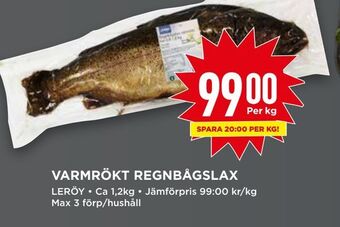 Willys Varmrökt regnbågslax erbjuda