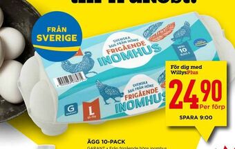 Willys Ägg 10-pack erbjuda