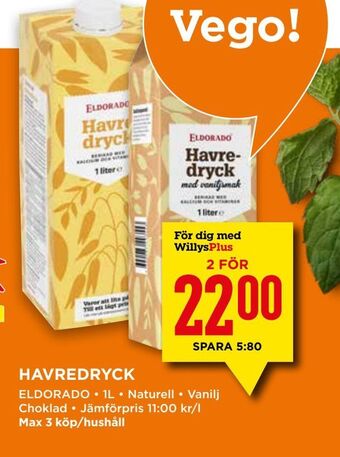 Willys Havredryck erbjuda
