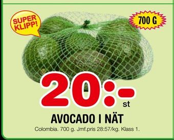 Nya Pulsen Avocado i nät erbjuda