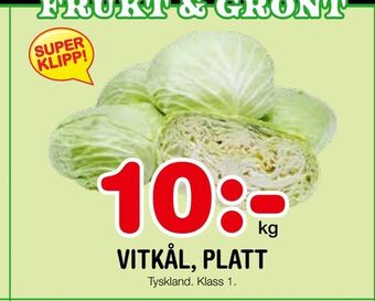 Vitkål, platt