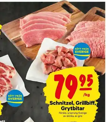 City Gross Schnitzel, Grillbiff, Grytbitar erbjuda